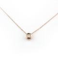 14k Gold Diamond Solitaire Sliding Necklace