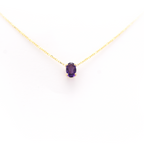 Oval Amethyst Necklace 14 k