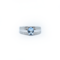 14K Gold Oval Aquamarine Ring