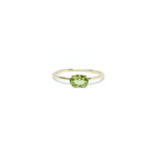 14K Gold Oval Peridot Ring