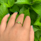 14K Gold Oval Peridot Ring