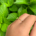 14K Gold Oval Peridot Ring
