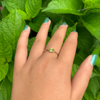 14K Gold Oval Peridot Ring