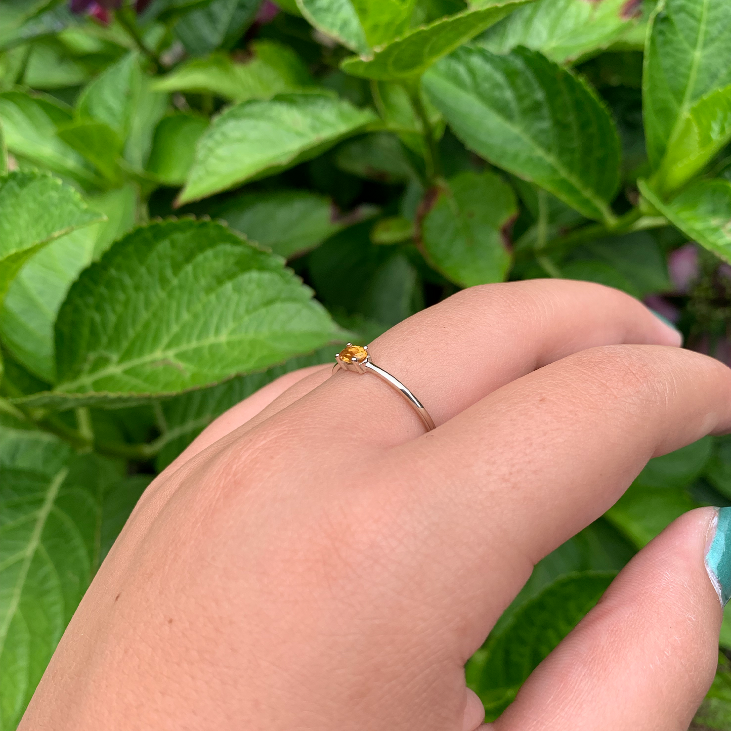 14K Gold Oval Yellow Topaz Ring