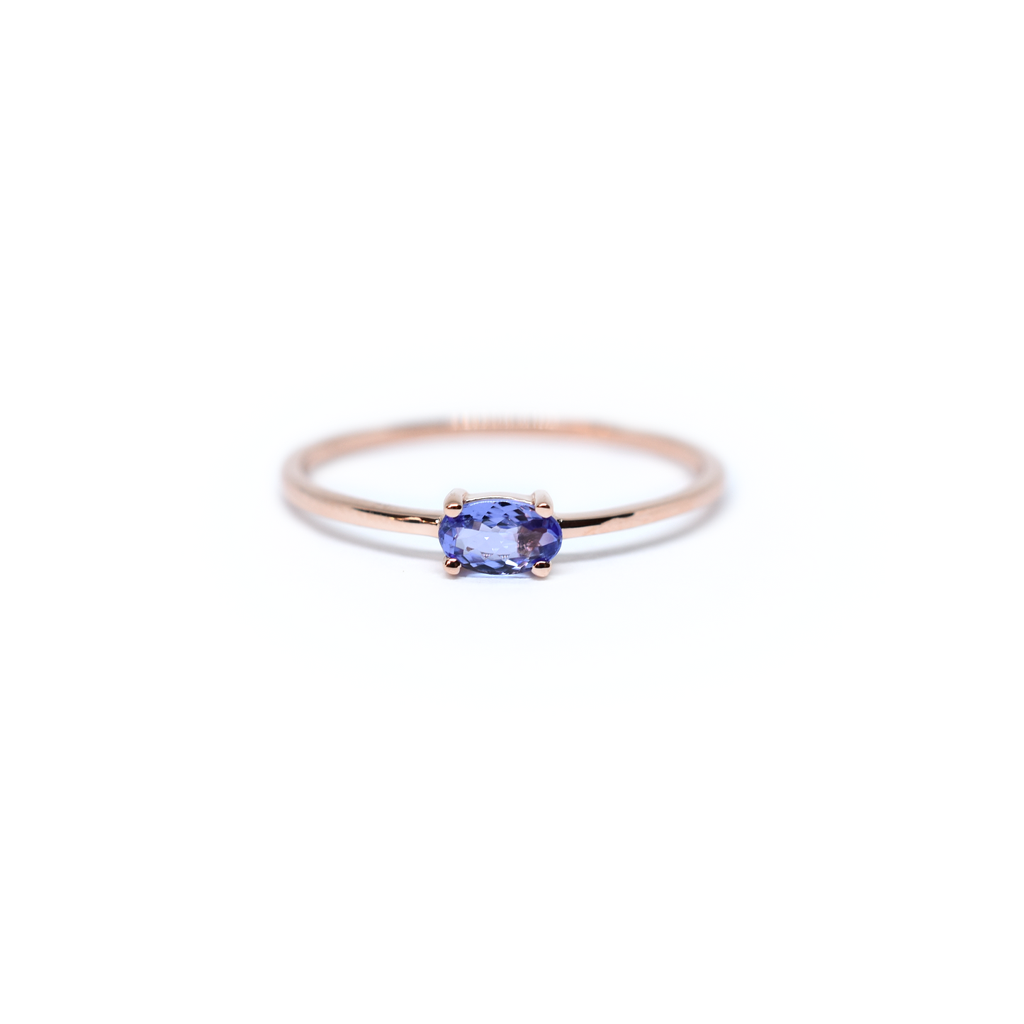 14K Gold Oval Tanzanite Ring