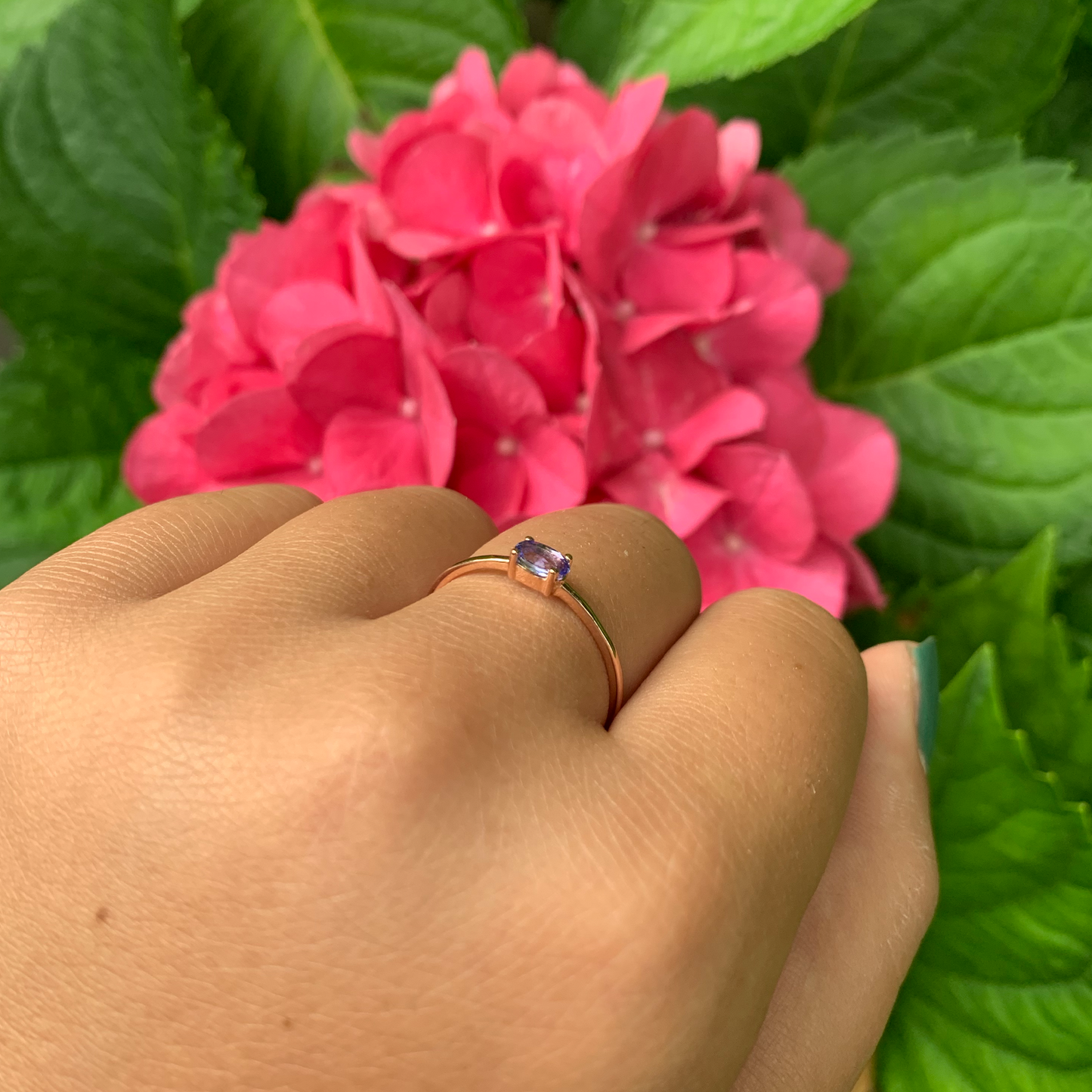 14K Gold Oval Tanzanite Ring