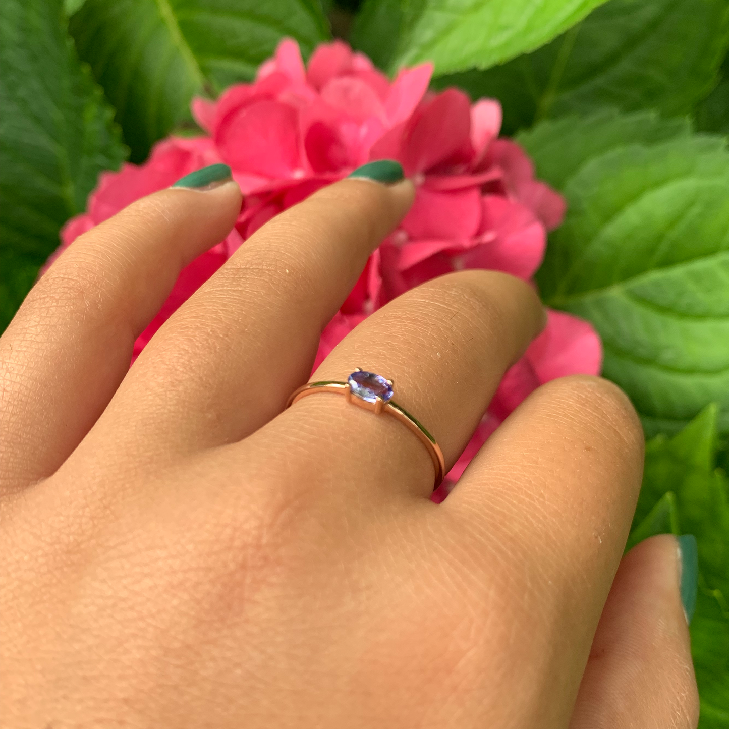 14K Gold Oval Tanzanite Ring