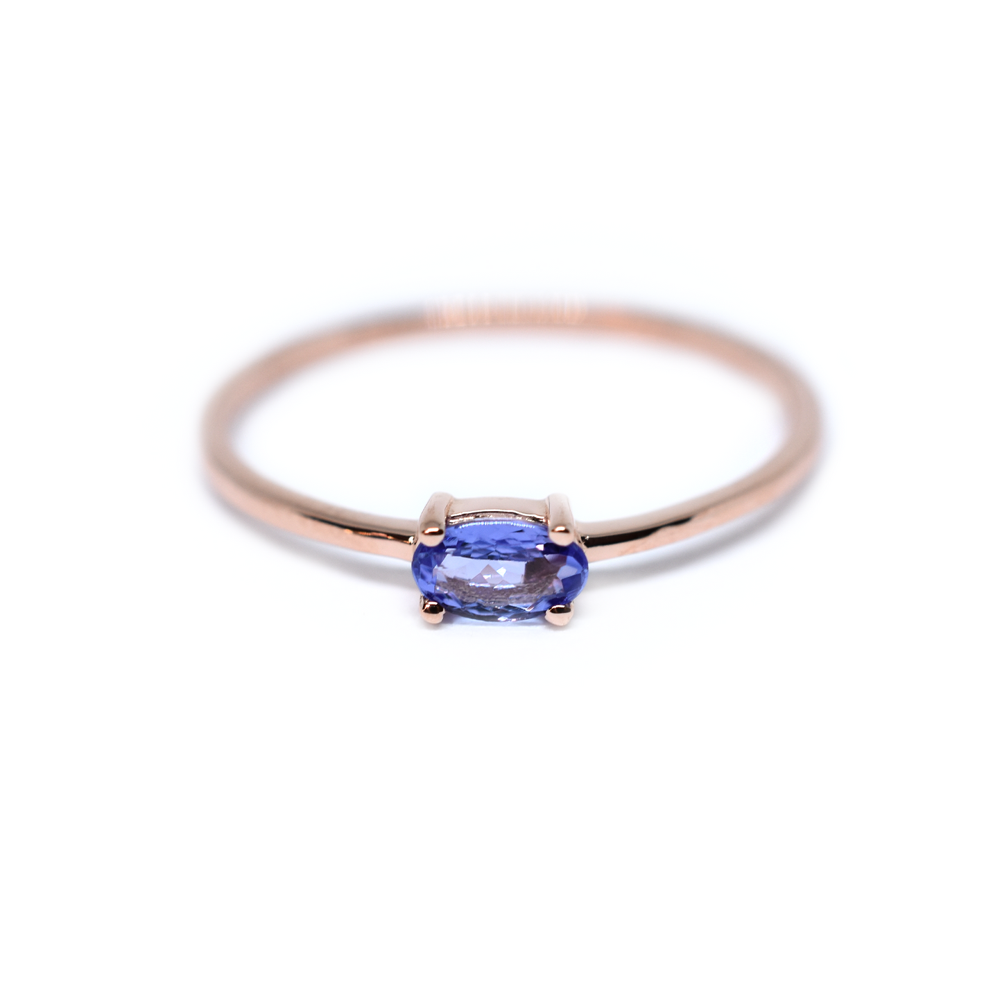 14K Gold Oval Tanzanite Ring