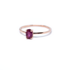 14K Gold Oval Ruby Ring