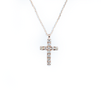14k 0.25ct Diamond Cross Necklace