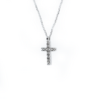 14k 0.25ct Diamond Cross Necklace