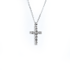 14k 0.25ct Diamond Cross Necklace