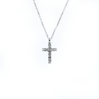 14k 0.25ct Diamond Cross Necklace