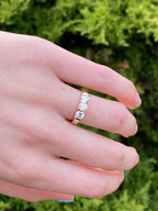 14K Gold 3 Diamond Wedding Band 1.00 ct