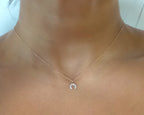 14k Diamond Horseshoe Necklace