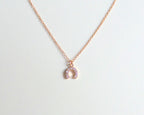 14k Diamond Horseshoe Necklace