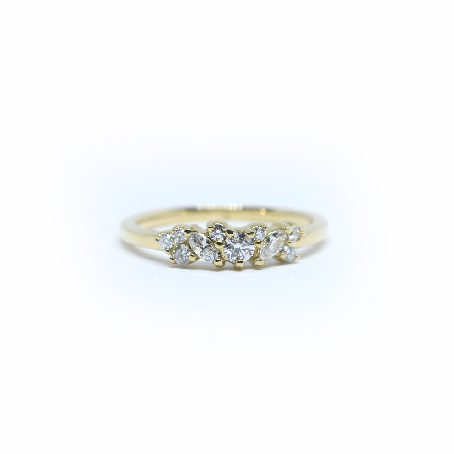 14K Gold Marquise Diamond Ring