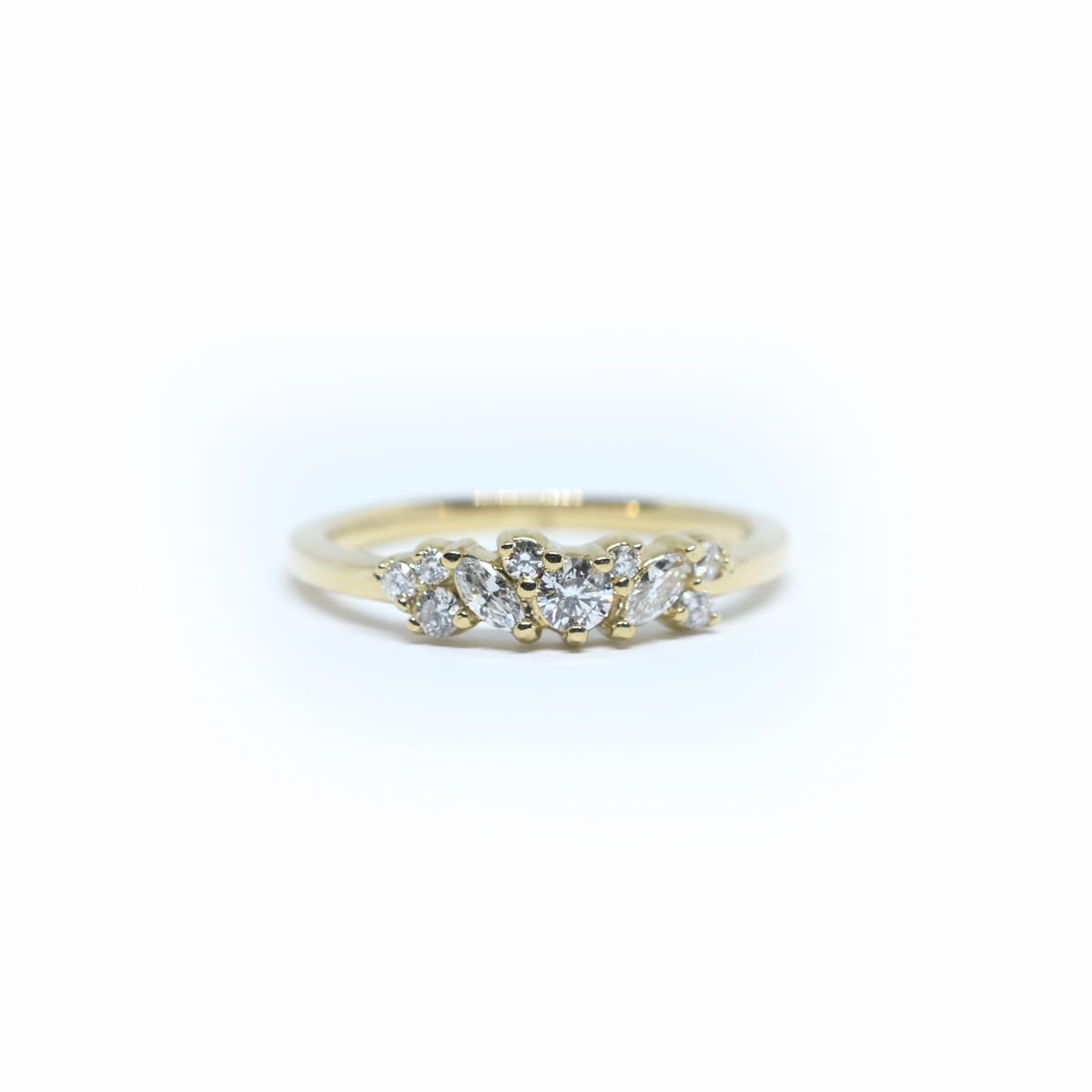 14K Gold Marquise Diamond Ring