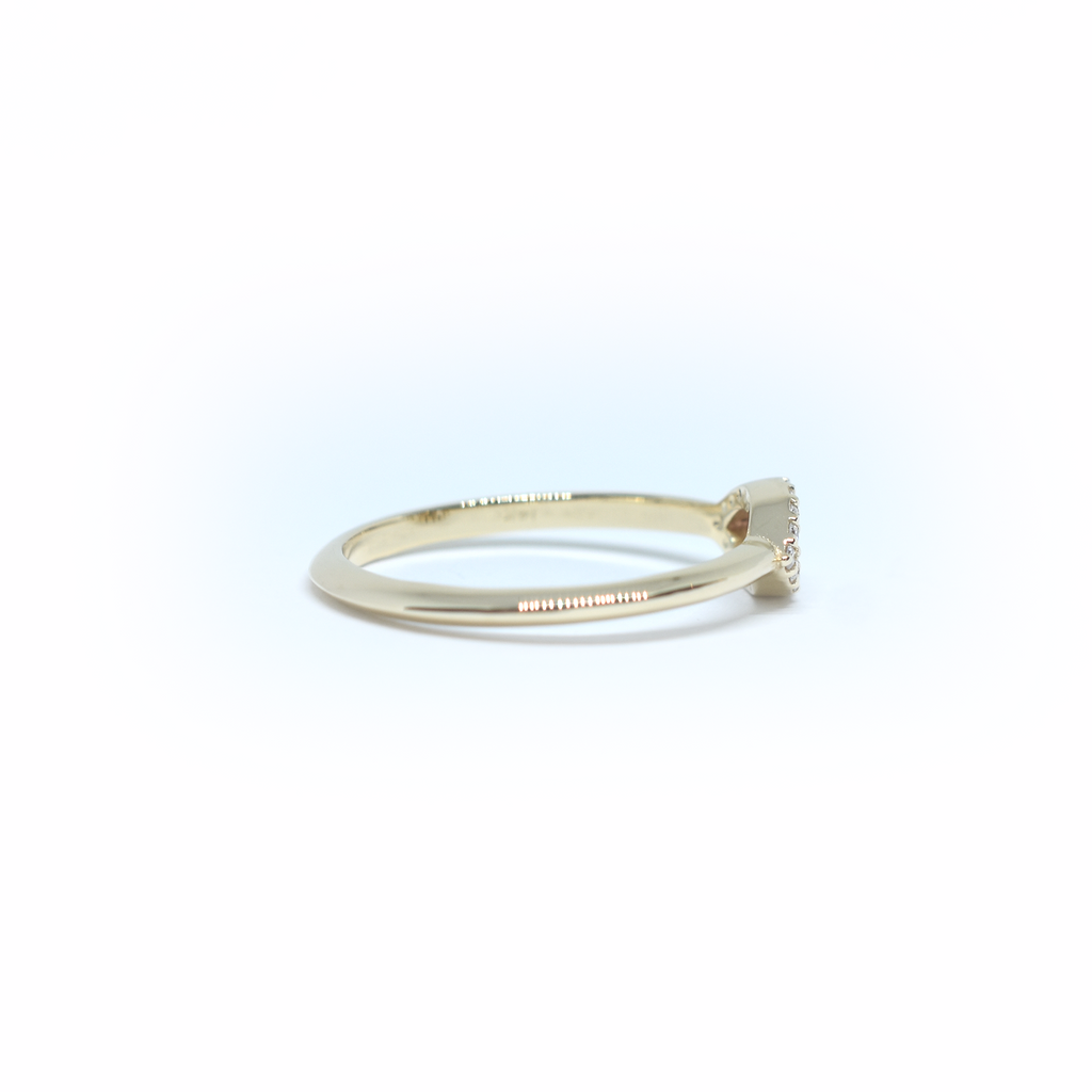 14K Gold Evil Eye Diamond and Sapphire Ring