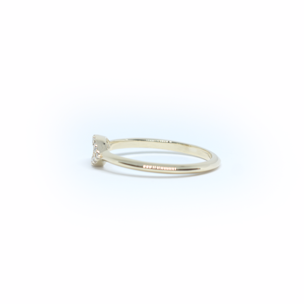 14K Gold Evil Eye Diamond and Sapphire Ring