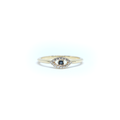 14K Gold Evil Eye Diamond and Sapphire Ring
