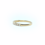 14K Gold Half Diamond Wedding Band