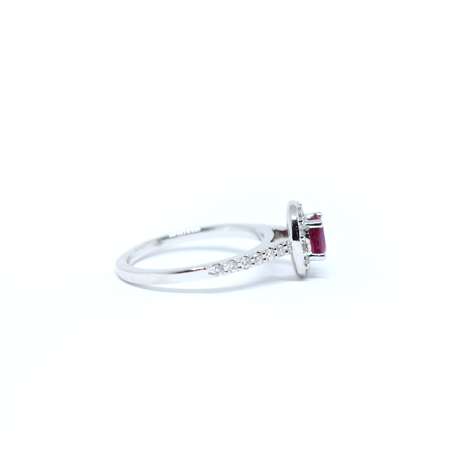 14K Gold Ruby Diamond Ring