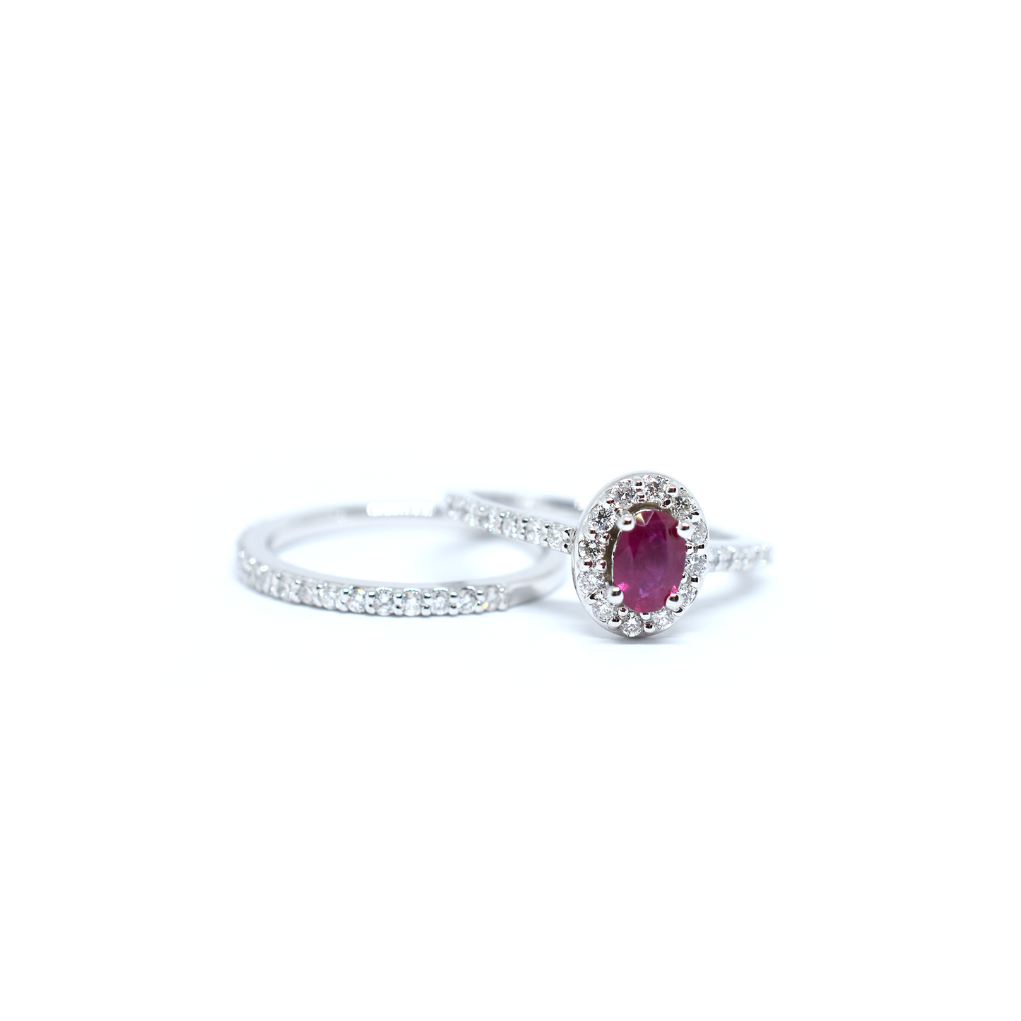 14K Gold Ruby Diamond Ring