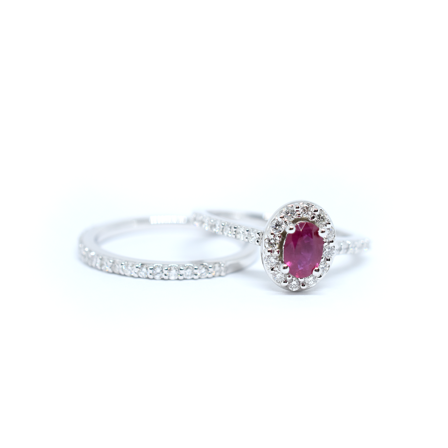 14K Gold Ruby Diamond Ring