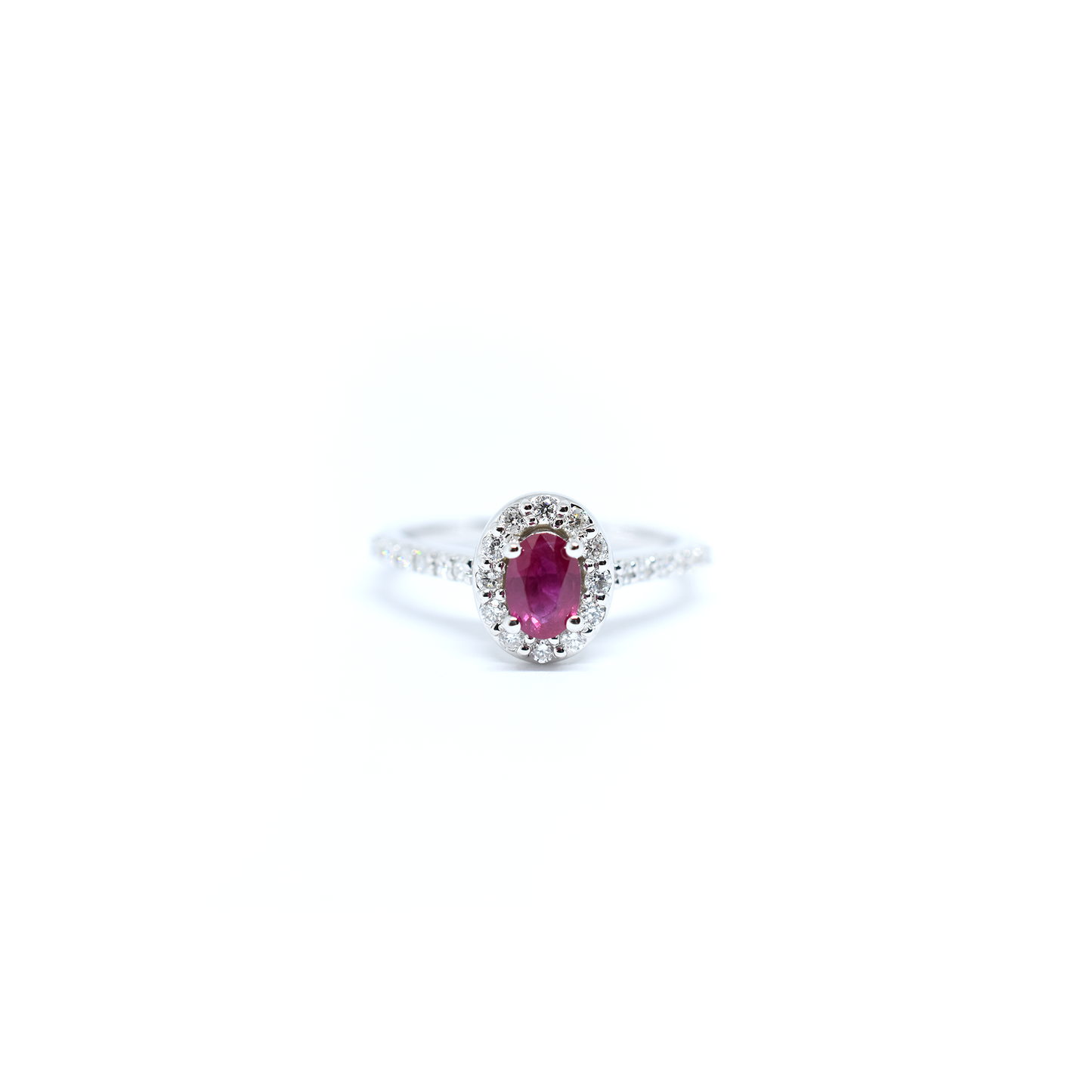 14K Gold Ruby Diamond Ring