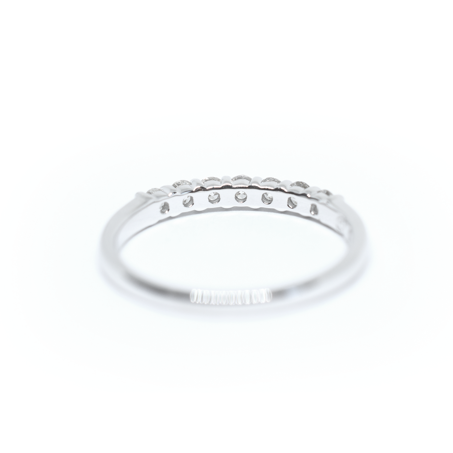14K White Gold 7 Diamond Wedding Band