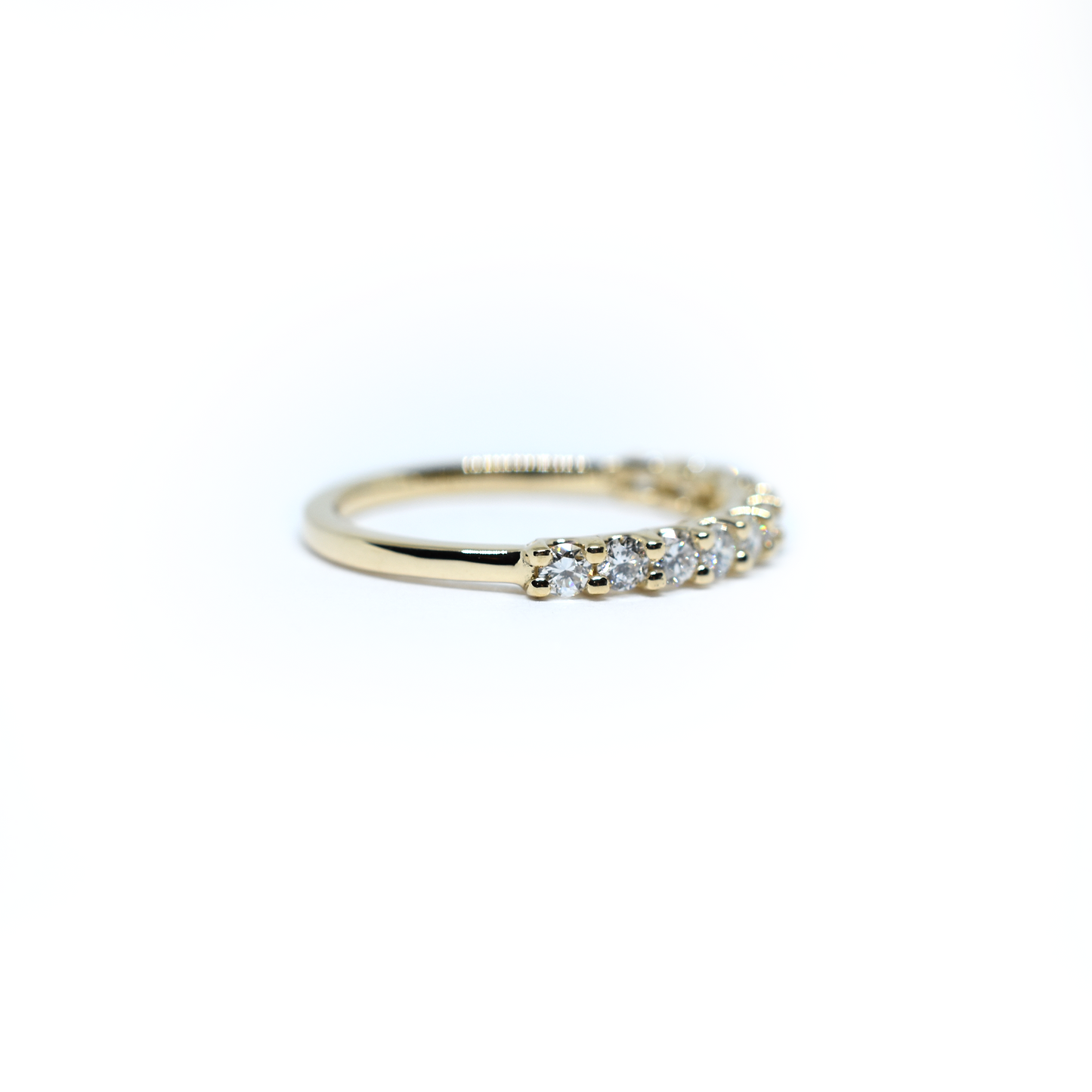 14K Gold Diamond Wedding Band