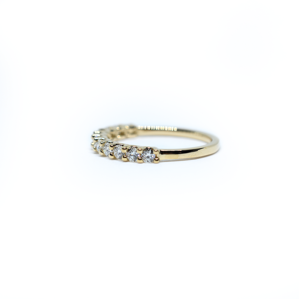 14K Gold Diamond Wedding Band