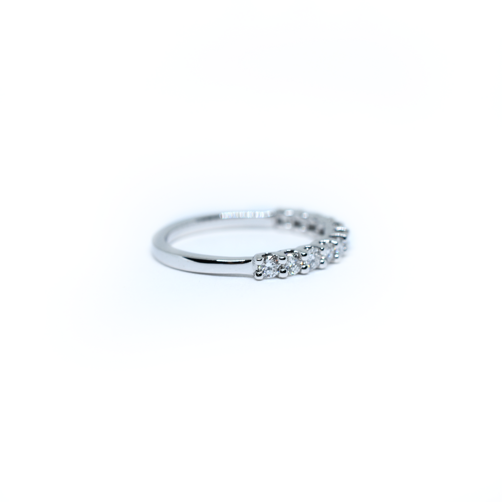 14K Gold Diamond Wedding Band