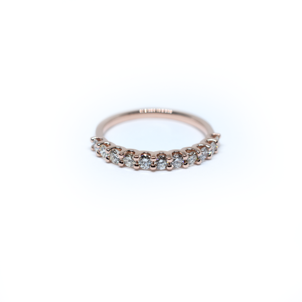 14K Gold Diamond Wedding Band