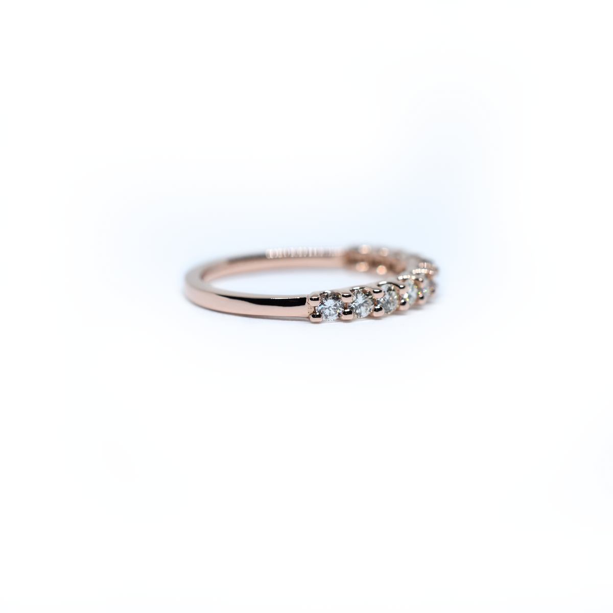 14K Gold Diamond Wedding Band