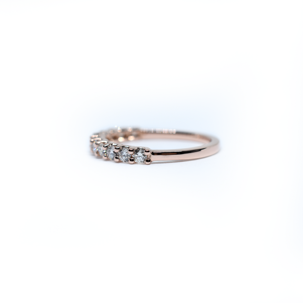 14K Gold Diamond Wedding Band