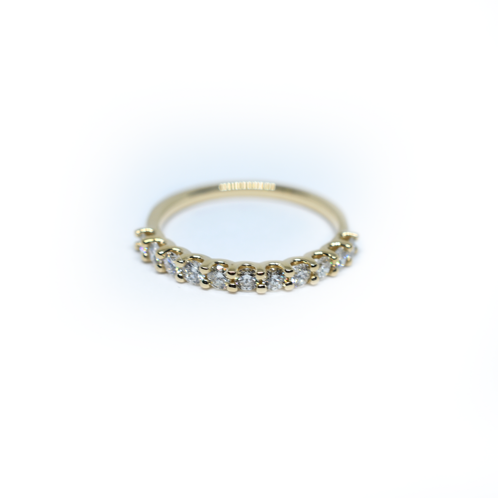 14K Gold Diamond Wedding Band