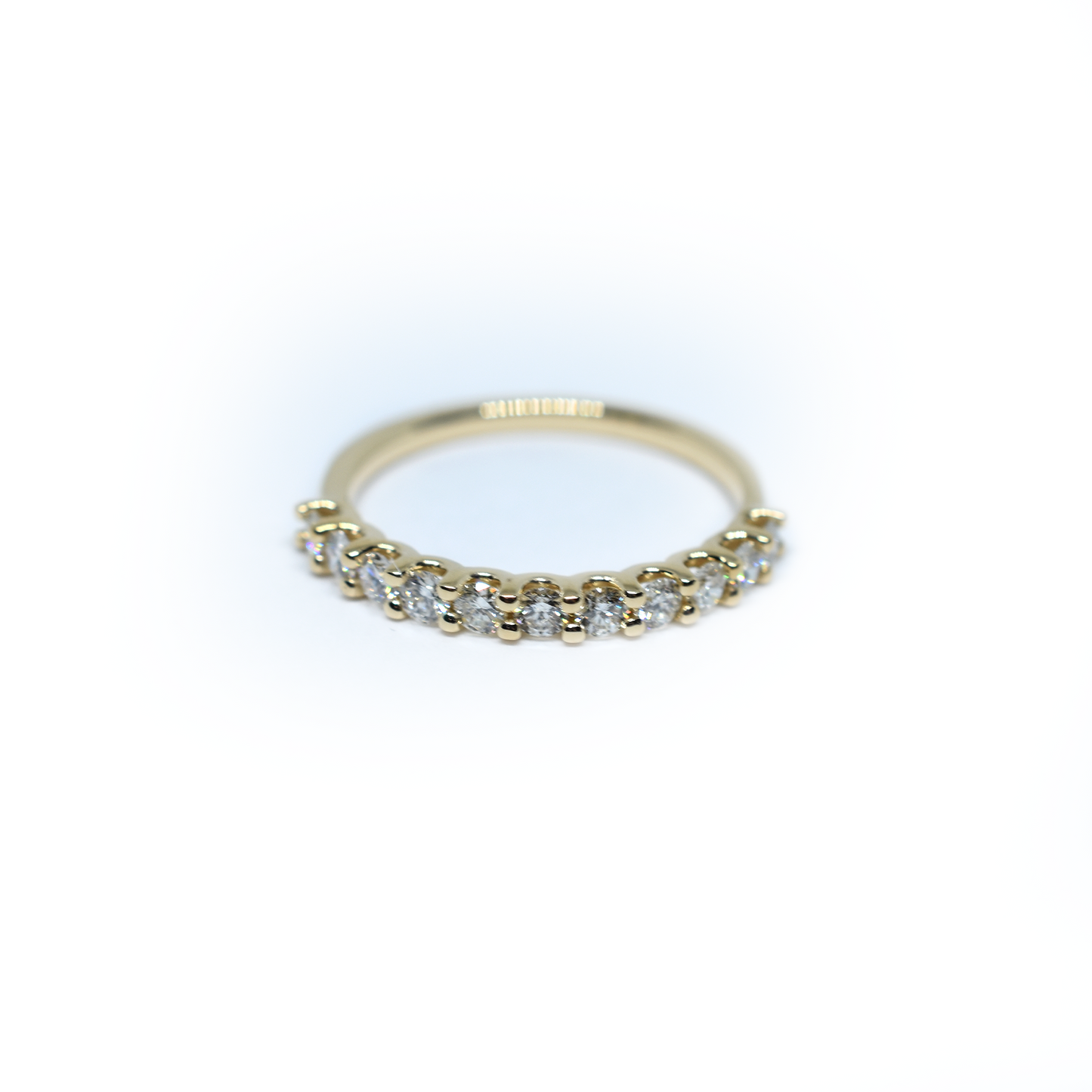 14K Gold Diamond Wedding Band