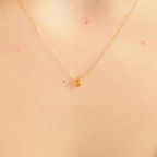 Yellow Topaz Oval Necklace