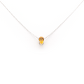 Yellow Topaz Oval Necklace