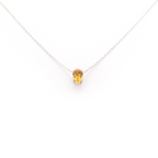 Yellow Topaz Oval Necklace
