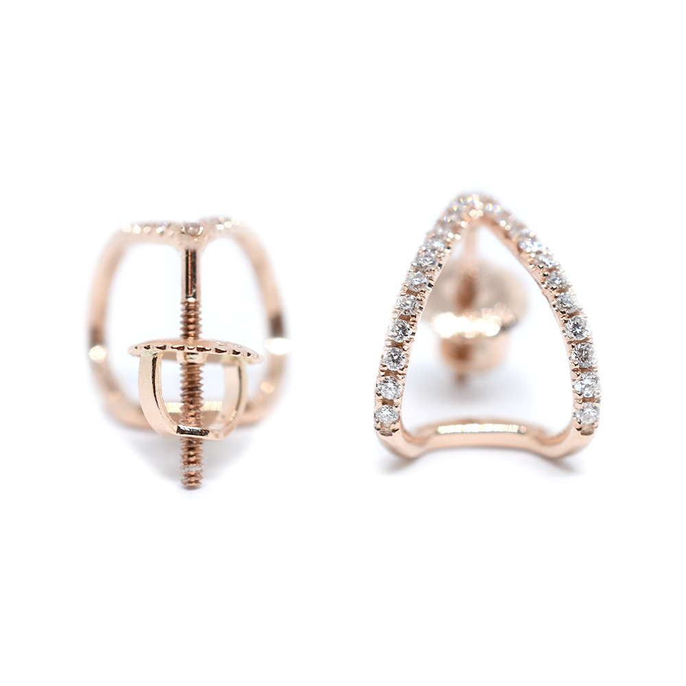 Diamond A-Frame Earrings