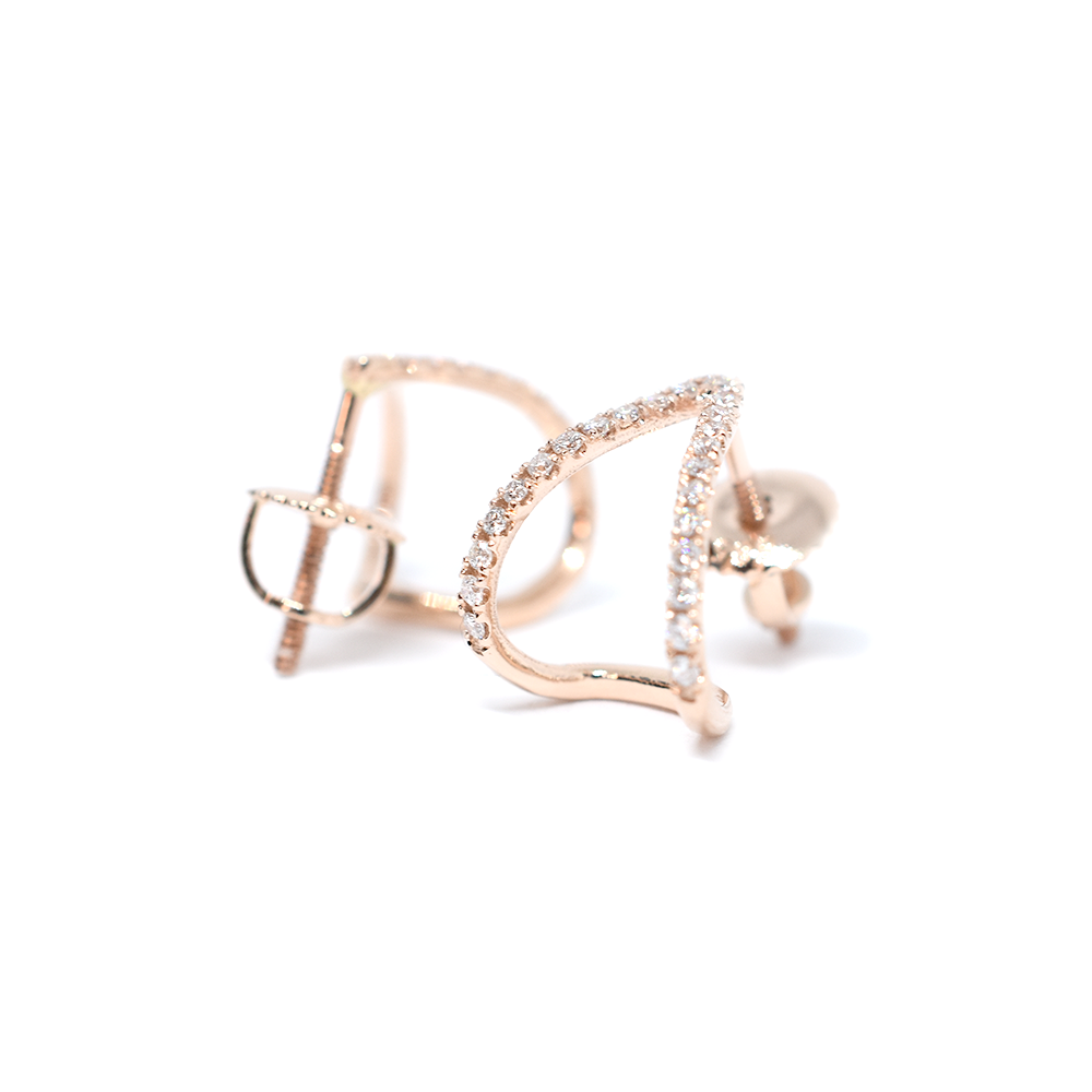Diamond A-Frame Earrings