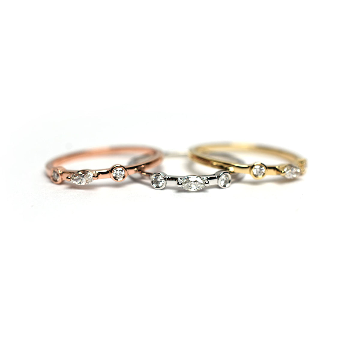 14k rose gold diamond ring