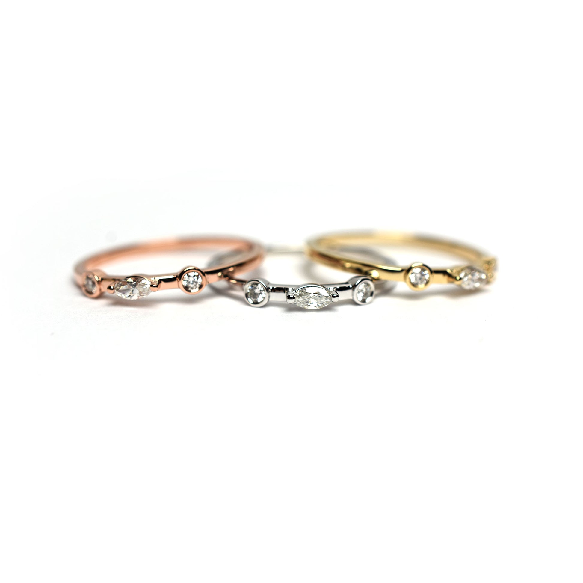 14k rose gold diamond ring