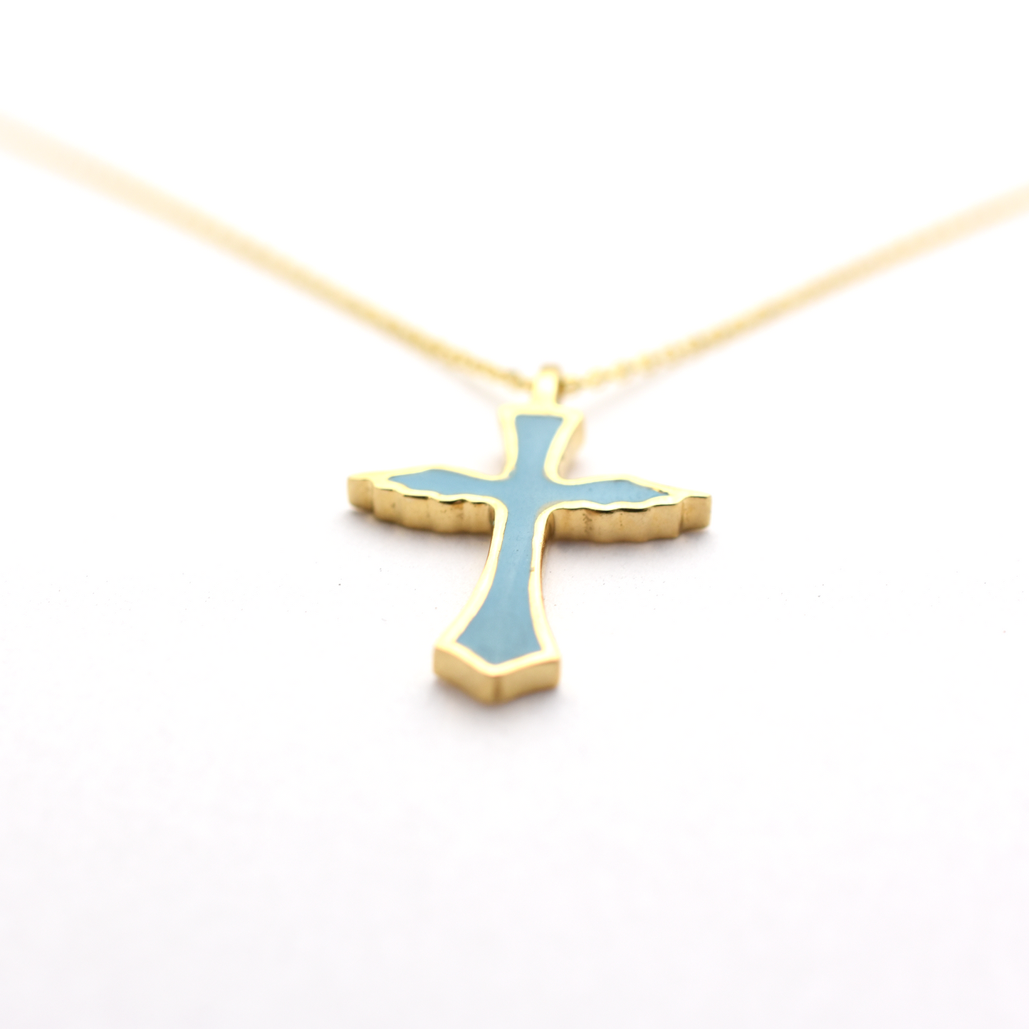 14k Angel Wing Cross
