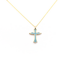 14k Angel Wing Cross