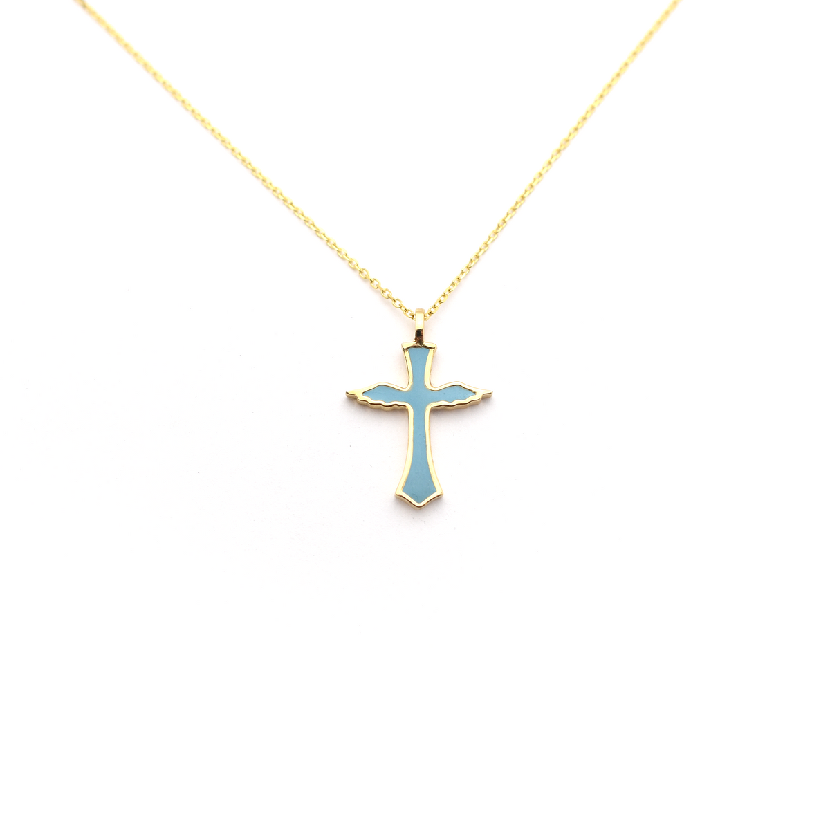 14k Angel Wing Cross
