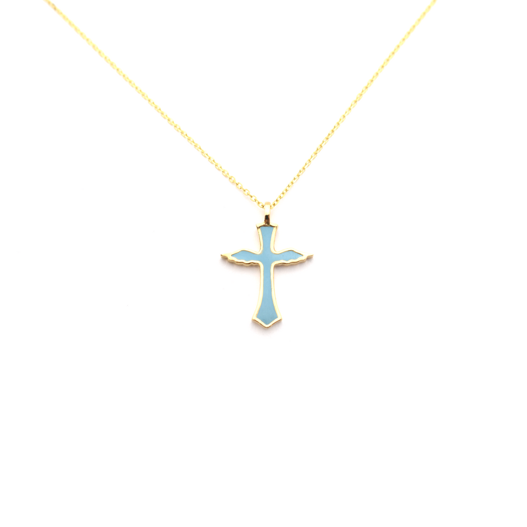 14k Angel Wing Cross